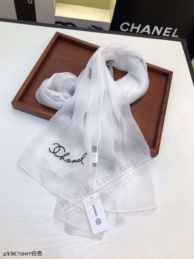CHANEL圍巾 2019年最新火爆款 香奈兒真絲繡花長巾 CHANE女絲巾  llwj6784